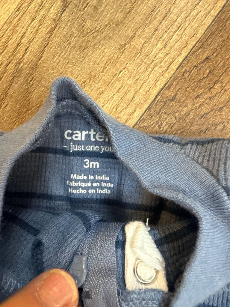 Carter's Blue Striped Baby Snug-Fit Sleeper