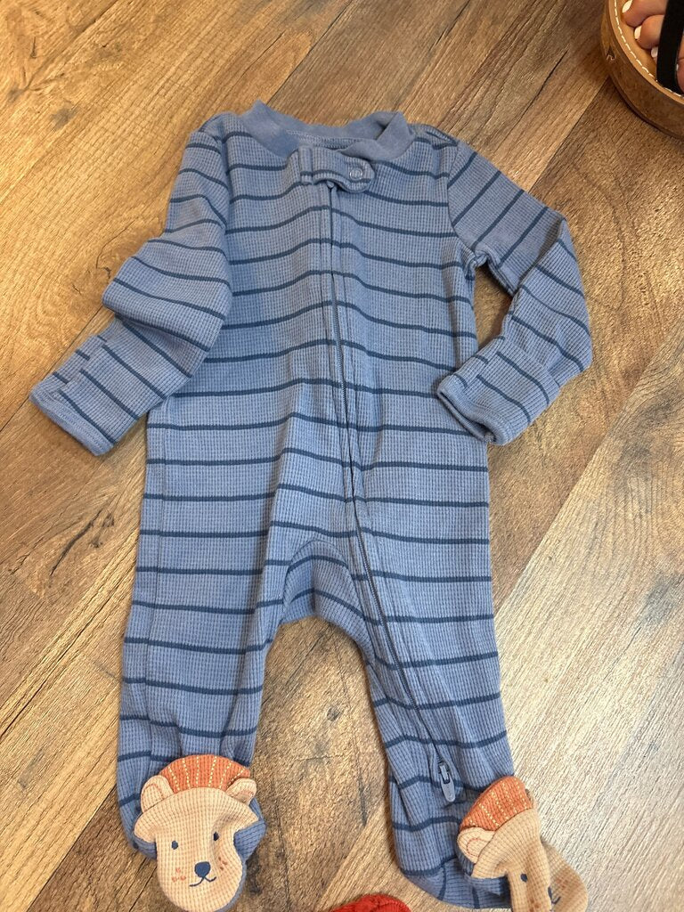 Carter's Blue Striped Baby Snug-Fit Sleeper