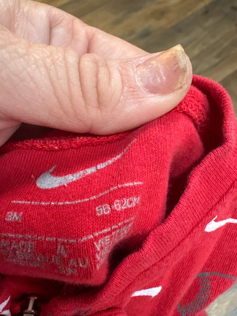 Nike Red Baby Onesie
