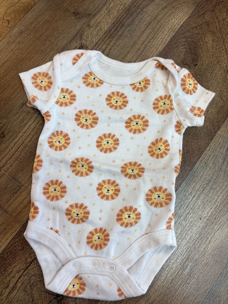 Baby Lion-Print Onesie 0-3 Months