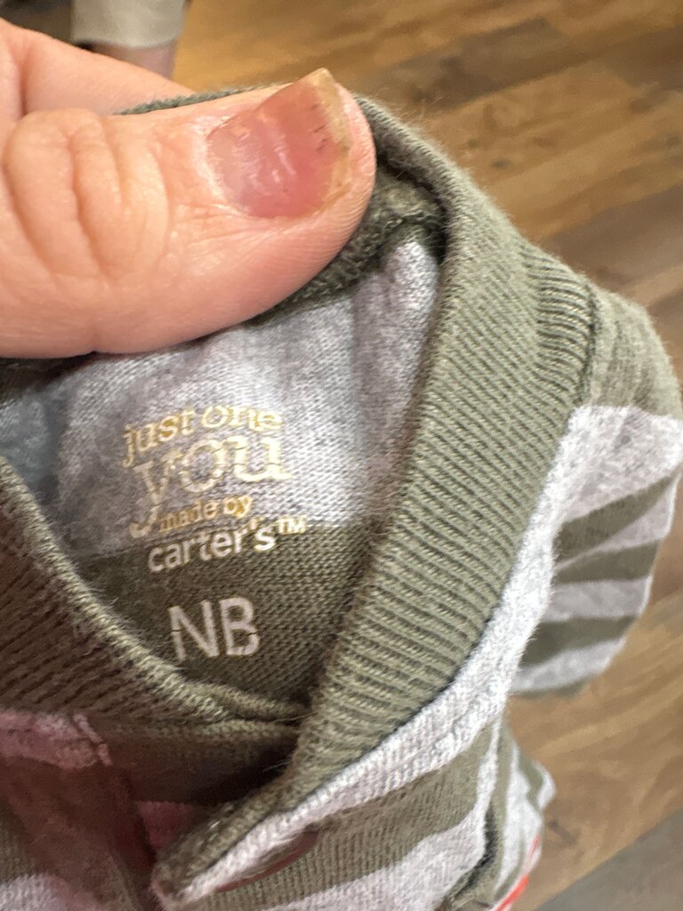 Just One You Made by Carter's Striped Fox Baby Romper