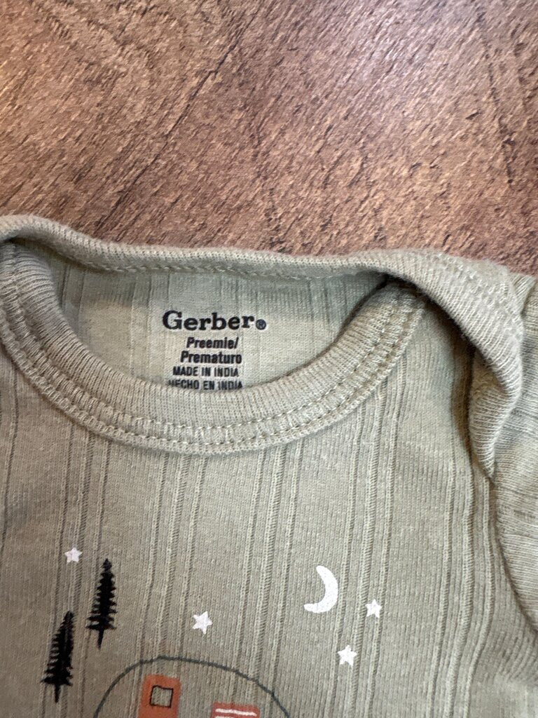 Gerber Premature Infant Onesie Happy Little Camper