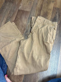 Tan Cotton Blend Pants