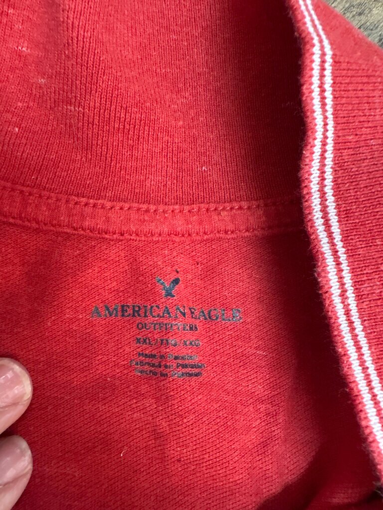 American Eagle Red Polo Shirt