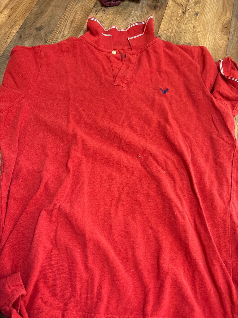American Eagle Red Polo Shirt