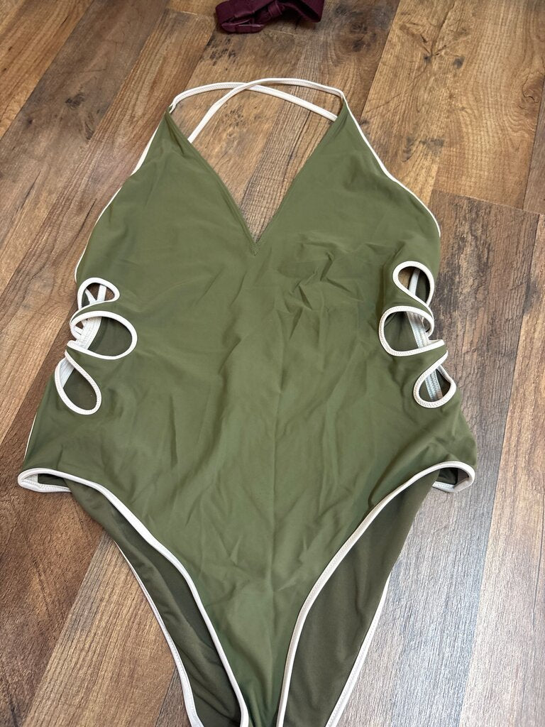 Aerie Olive Green Swim One Piece
