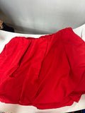 Red Pleated Skirt