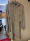 Midnight Doll Grey Sweater Dress with Sparkles