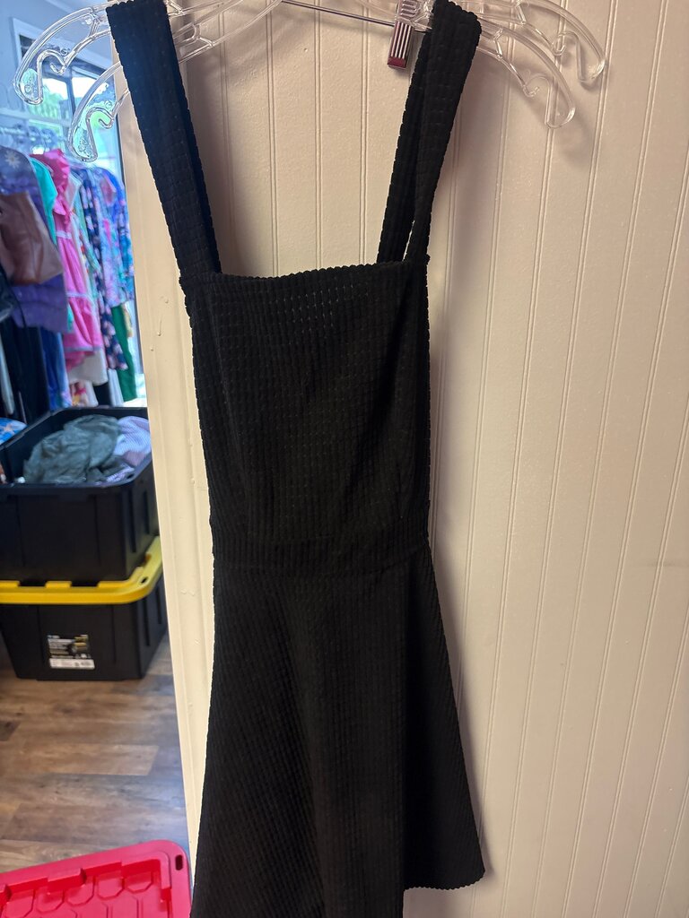 Black Waffle Knit Dress