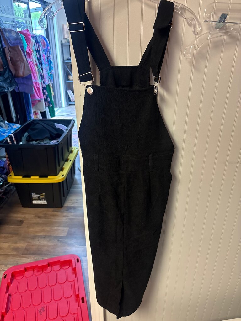 Black Corduroy Overalls