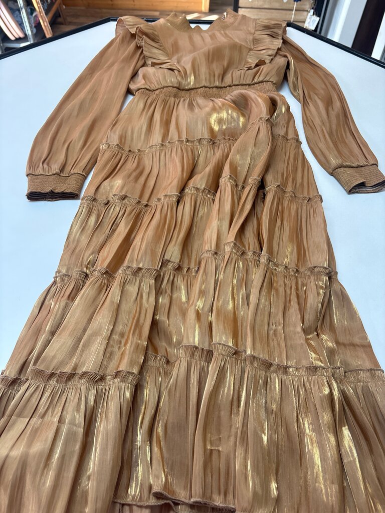 Women's Golden Tiered Dress