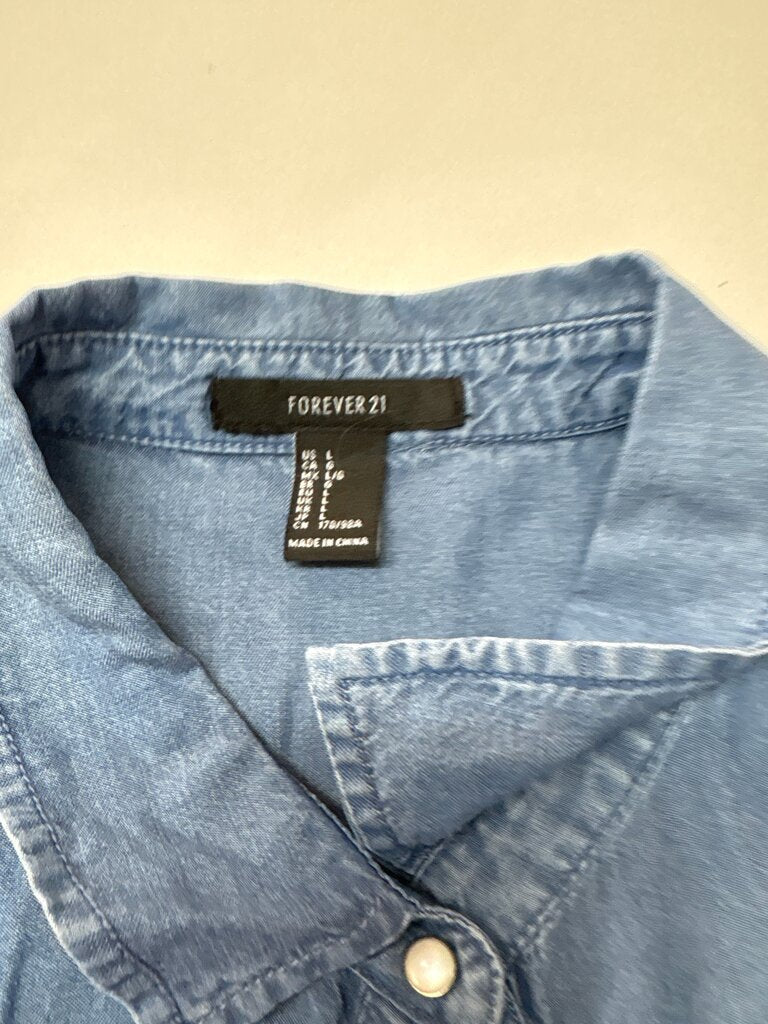 Forever 21 Denim Sleeveless Shirt