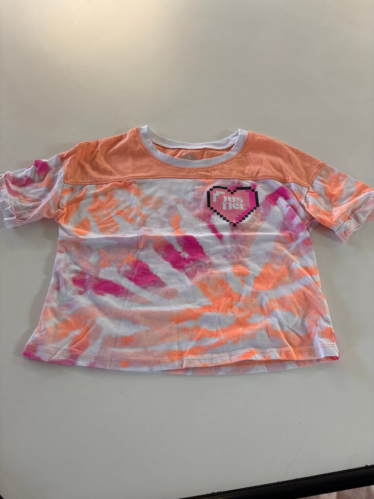Justice Tie-Dye Heart Graphic Tee