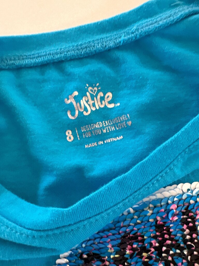 Justice Sequin T-Shirt with Donut Design