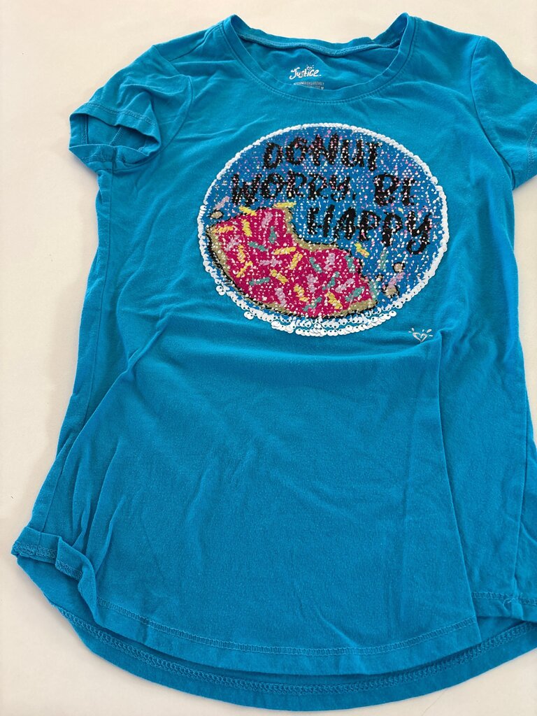 Justice Sequin T-Shirt with Donut Design