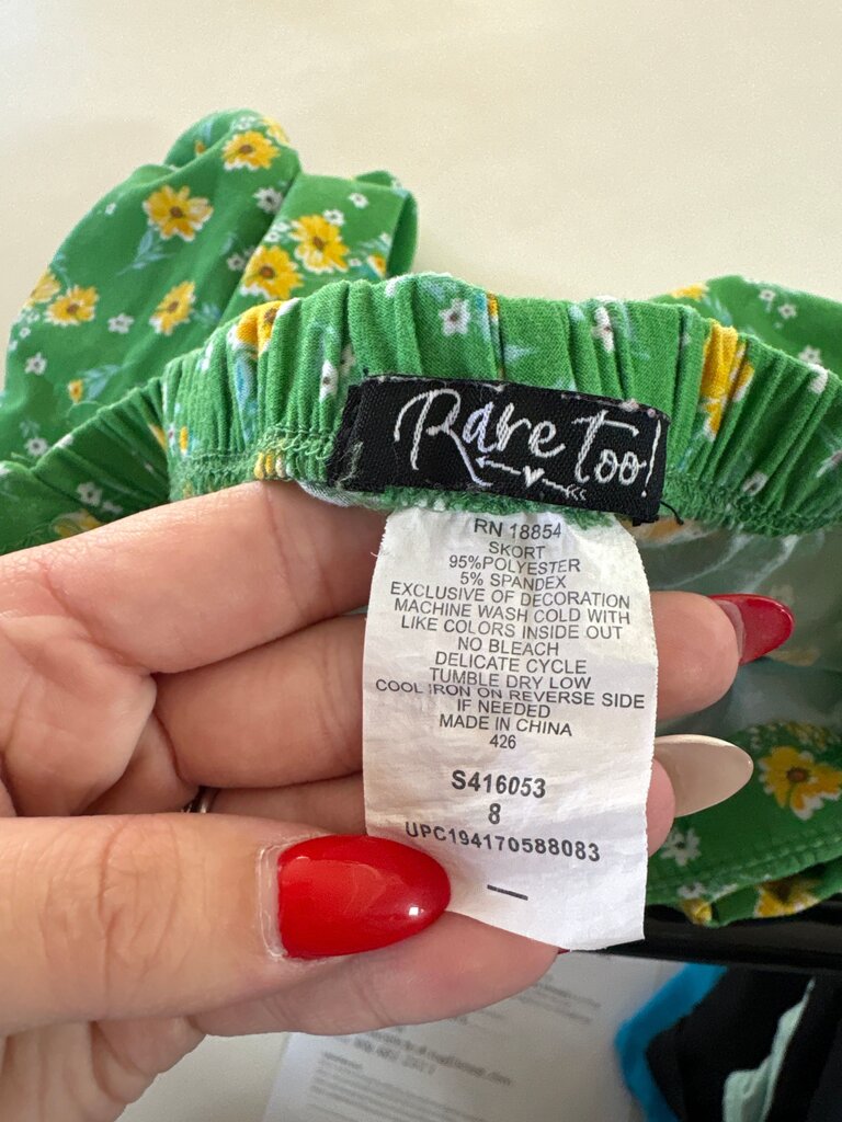 Rare Too Green Floral Skort