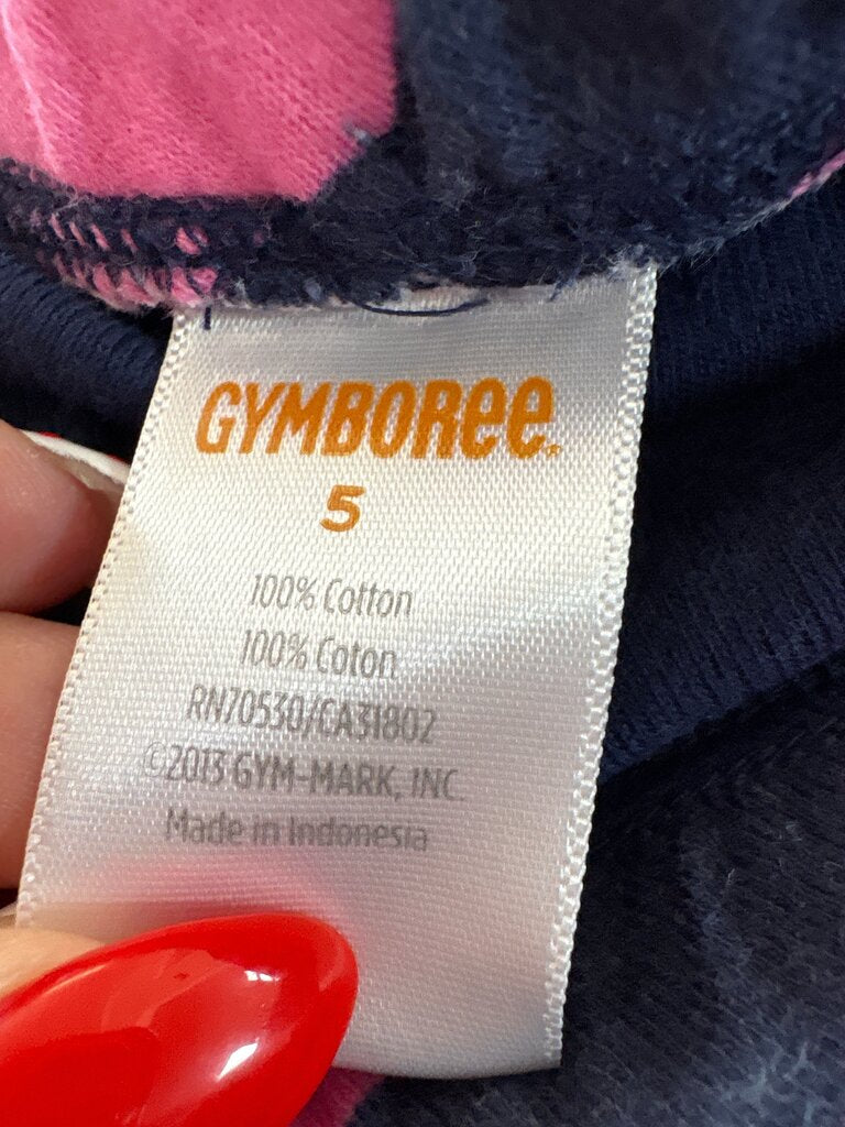 Gymboree Girls' Navy and Pink Polka Dot Skirt