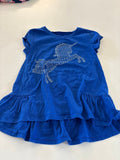 Girls' Blue Unicorn Graphic Tee