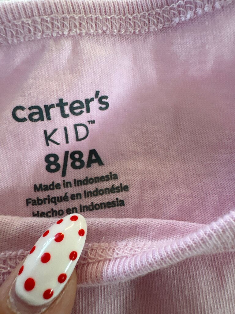 Carter's Pink T-Shirt with Floral Van Design