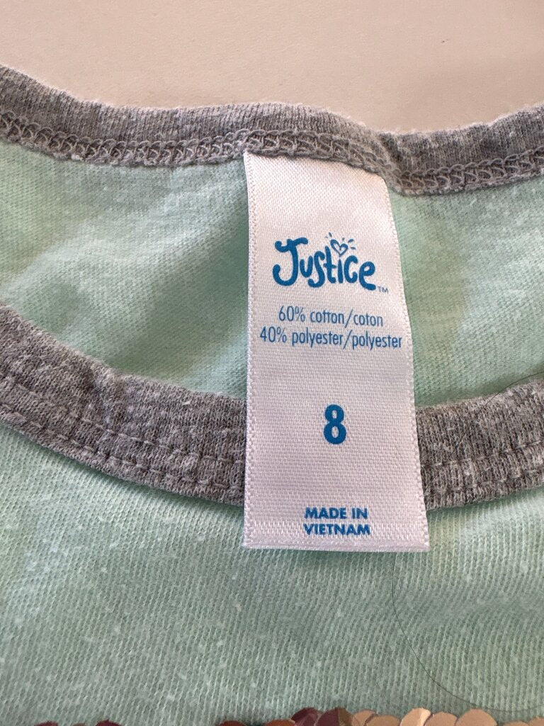 Justice Mint Green Sequin T-Shirt