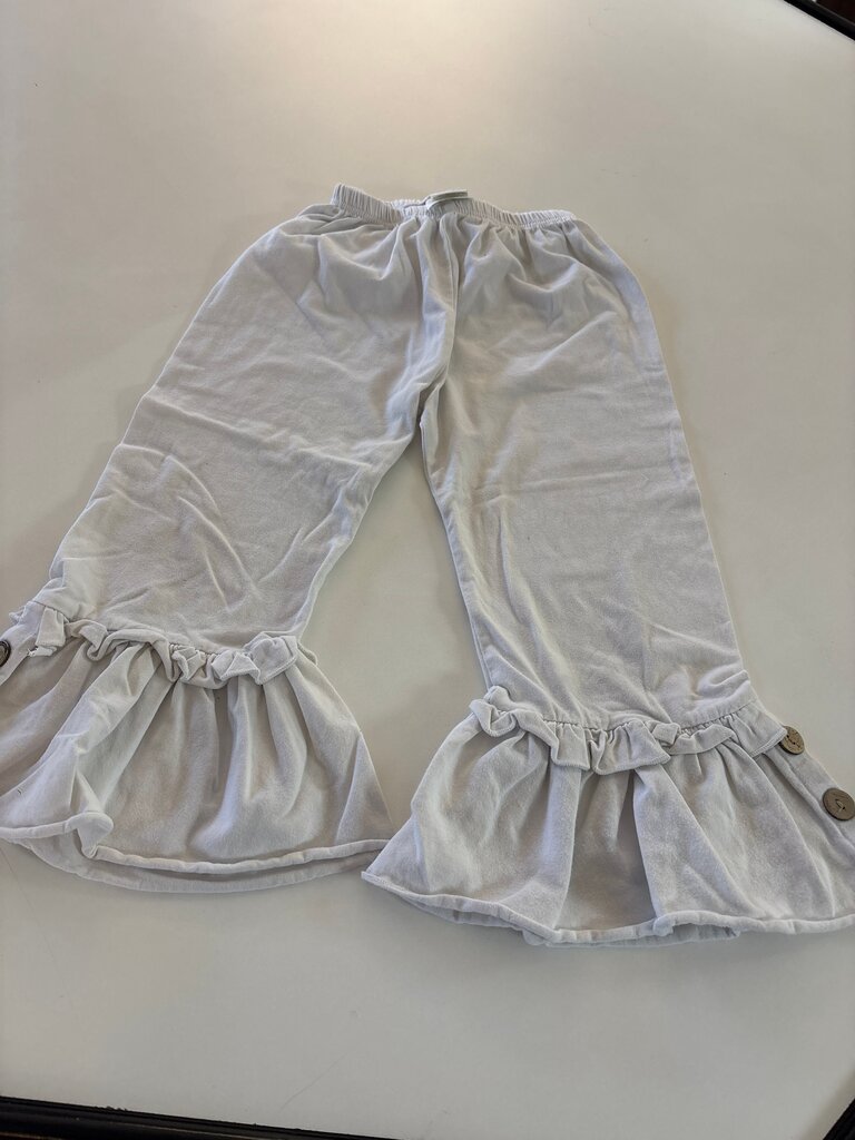 Honeydew White Ruffle Pants