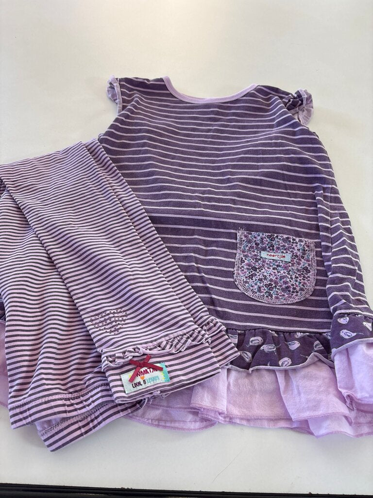 Naartjie Kids Purple Striped Outfit