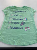 Happiness is Wifi Unicorns Pizza Rainbows T-Shirt