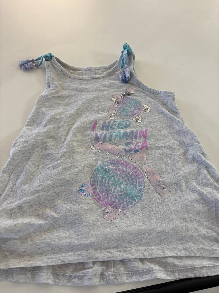 Girls Summer Tank Top - I Need Vitamin Sea