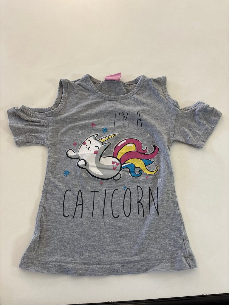 Girls' Gray Caticorn T-Shirt