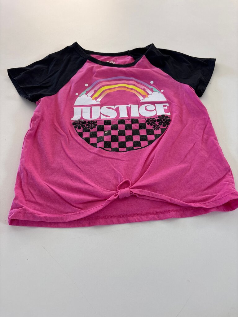Justice Girls' Pink and Black T-Shirt