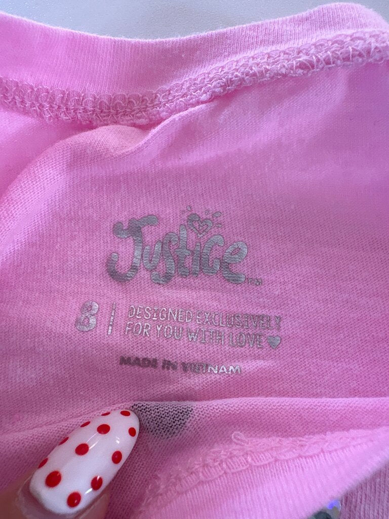 Justice Girls' Pink Eiffel Tower T-Shirt