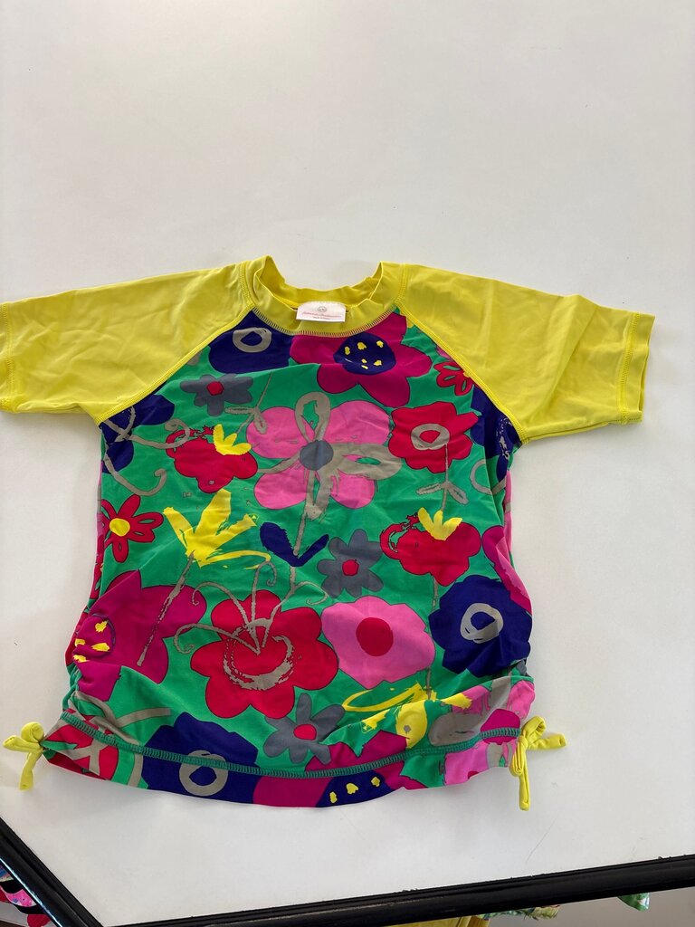 Hanna Anderson Girls Floral Swim Shirt