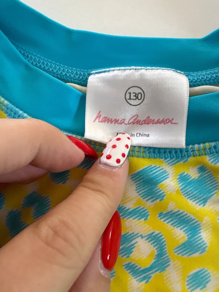 Hanna Andersson Girls Long Sleeve swimming Top