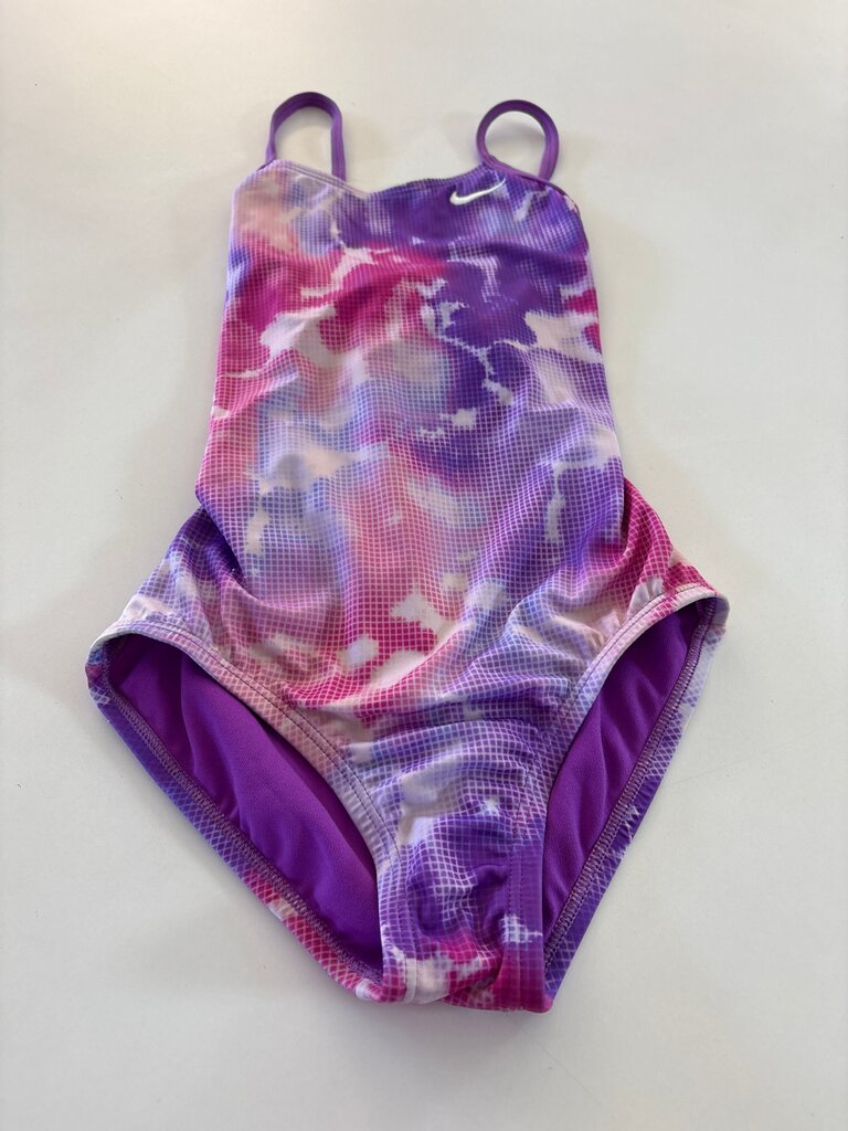 Nike Girls' Purple Camouflage Swimsuit