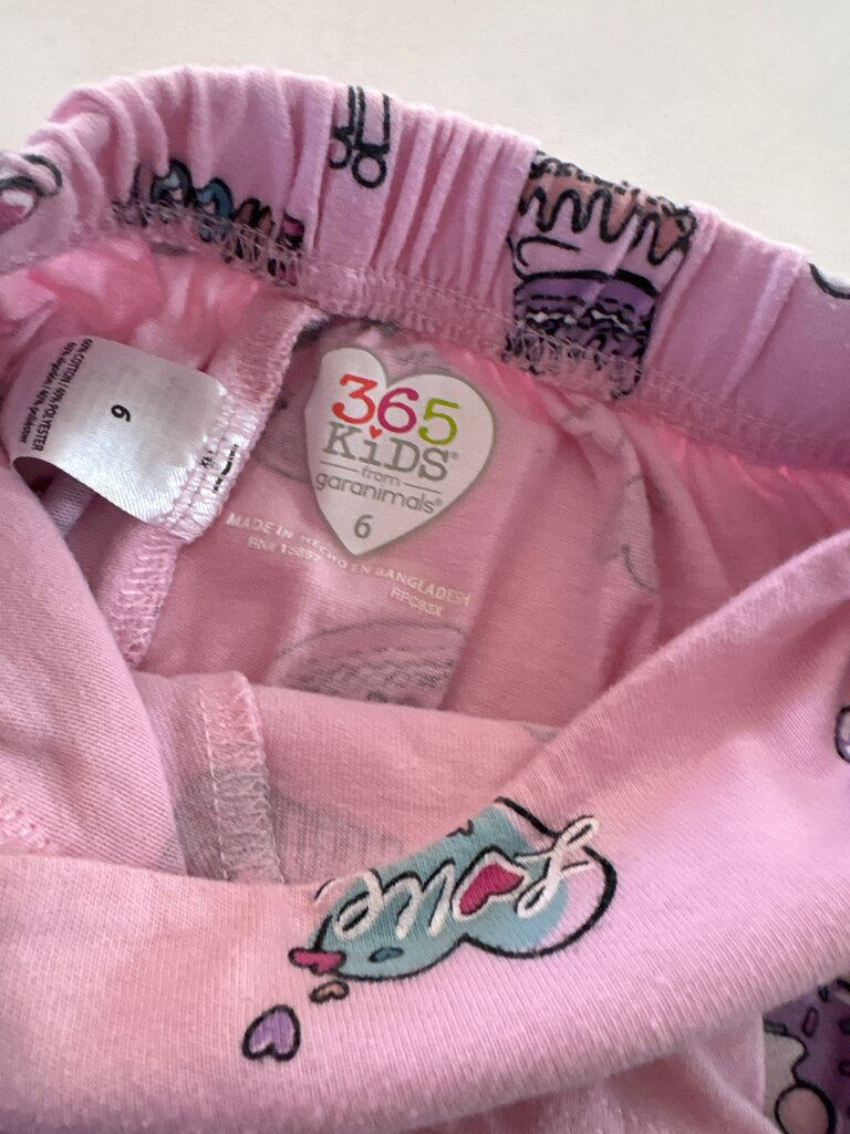 365 Kids Pink Ruffled Cupcake Print Shorts