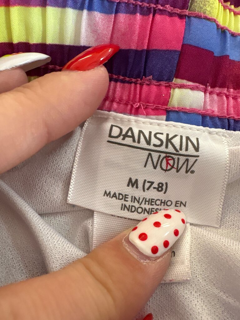 Danskin Now Girls' Multicolor Striped Shorts
