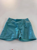 Justice Girls' Shiny Aqua Shorts