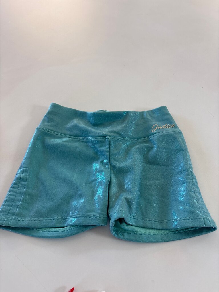 Justice Girls' Shiny Aqua Shorts