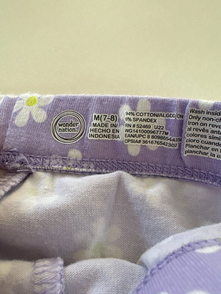 Wonder Nation Girls' Purple Floral Print Shorts