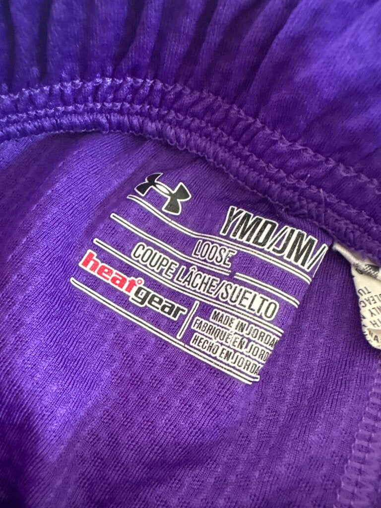 Under Armour Girls' Loose Fit Purple Shorts