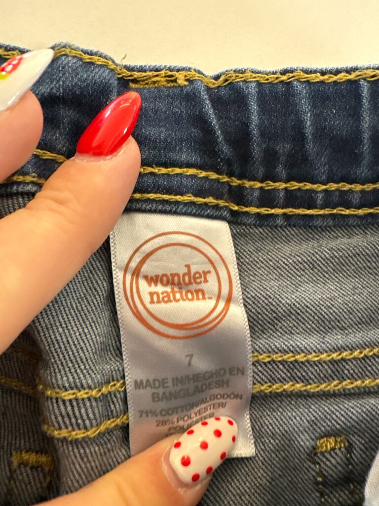 Wonder Nation Girls' Denim Shorts Size 7