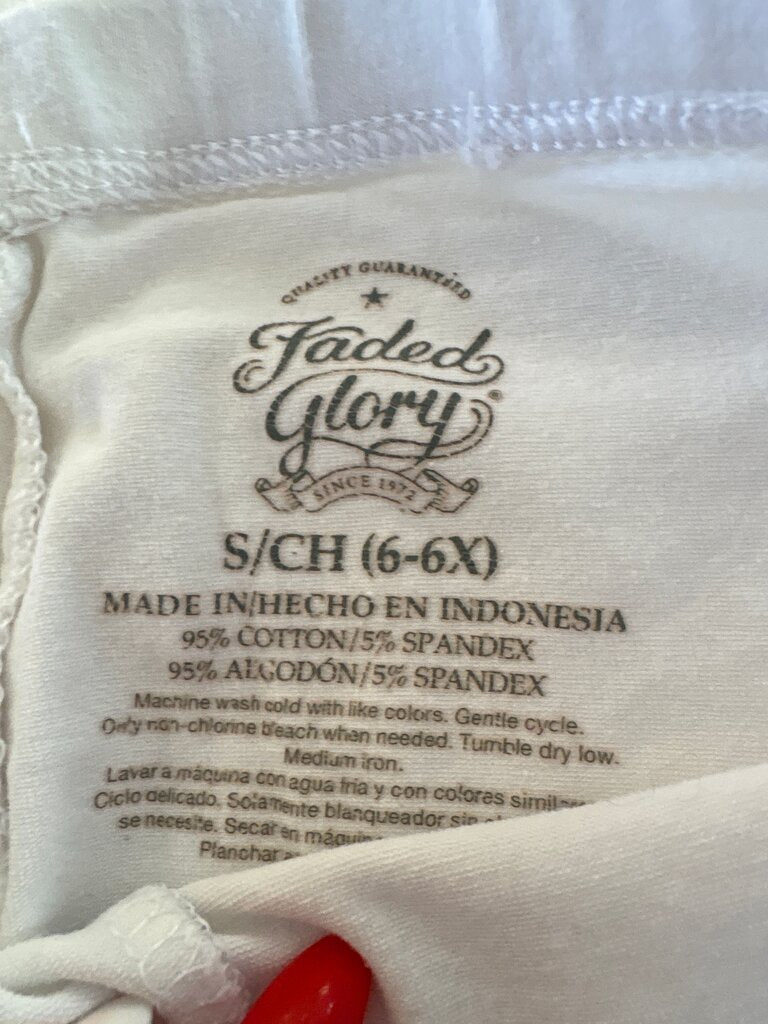 Faded Glory Girls' White Leggings