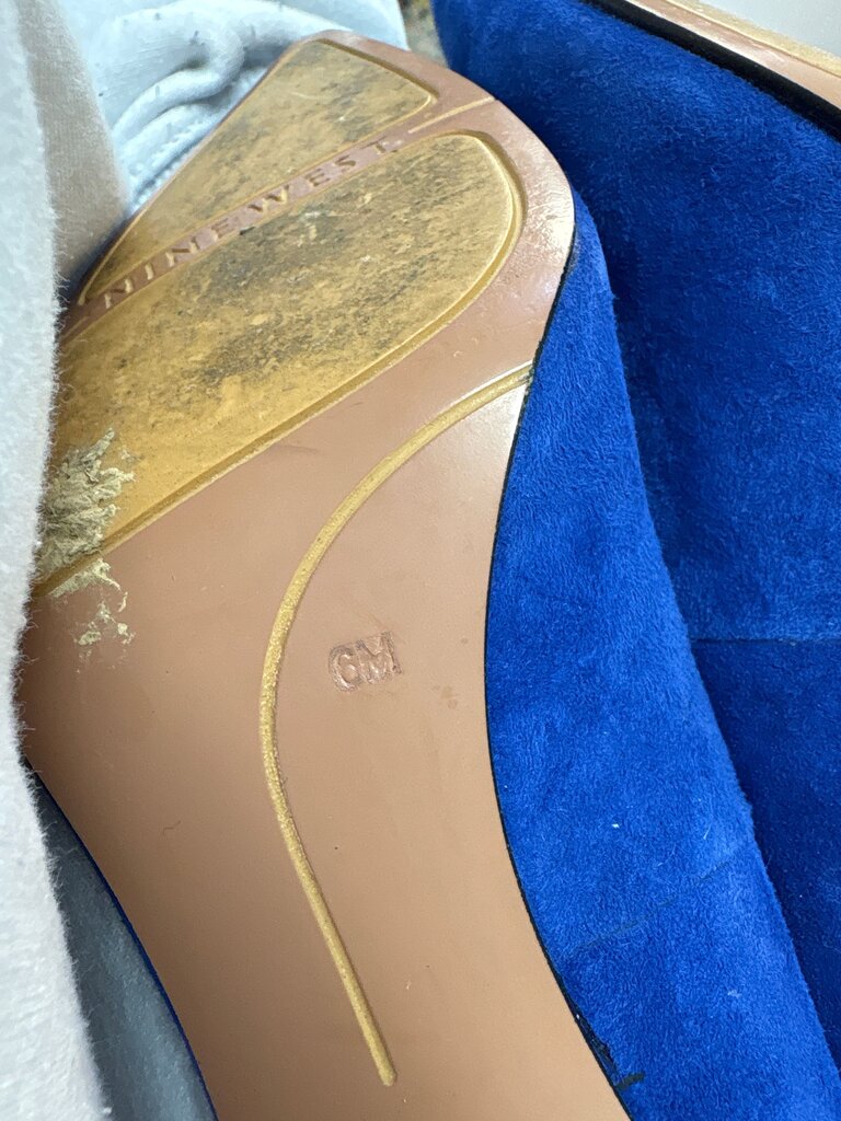 Nine West Blue Suede Heels