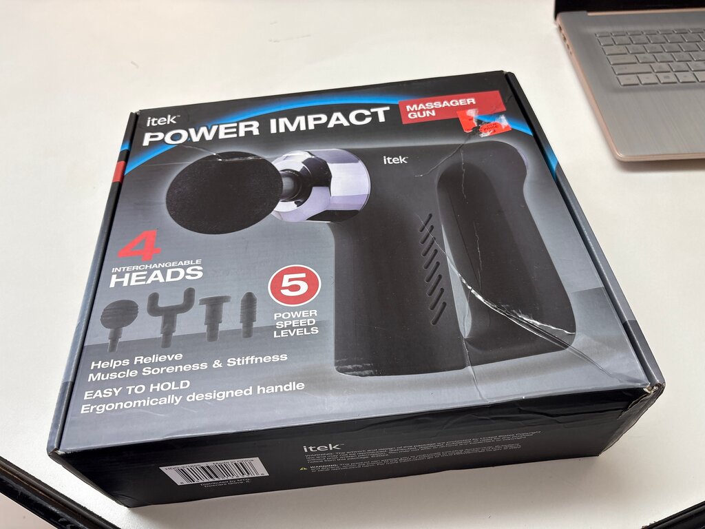 Itek Power Impact Massager Gun with Interchangeable Heads