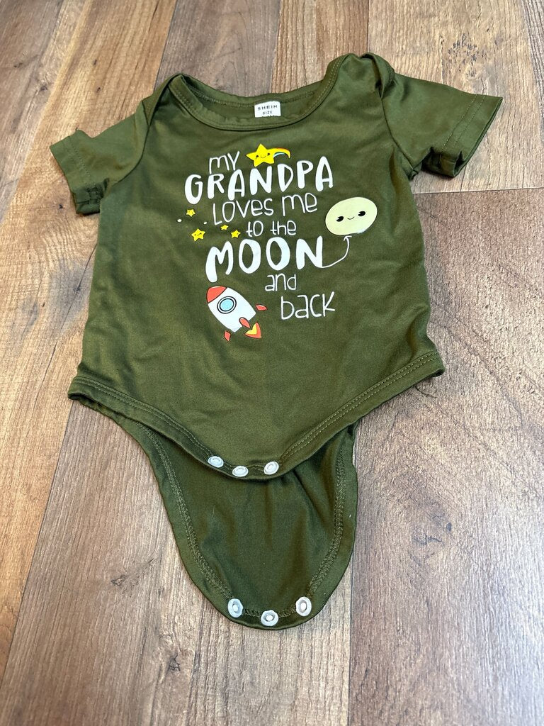 My Grandpa Loves Me to the Moon and Back Baby Bodysuit