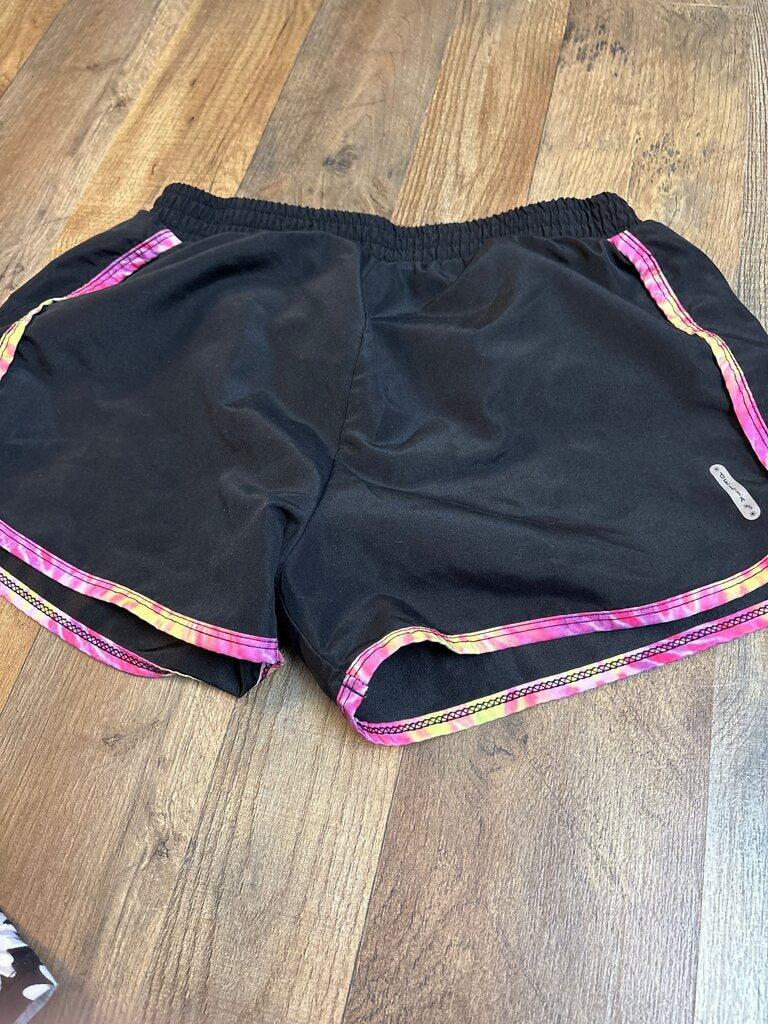 dELiA's Girls' Black Shorts with Pink Trim