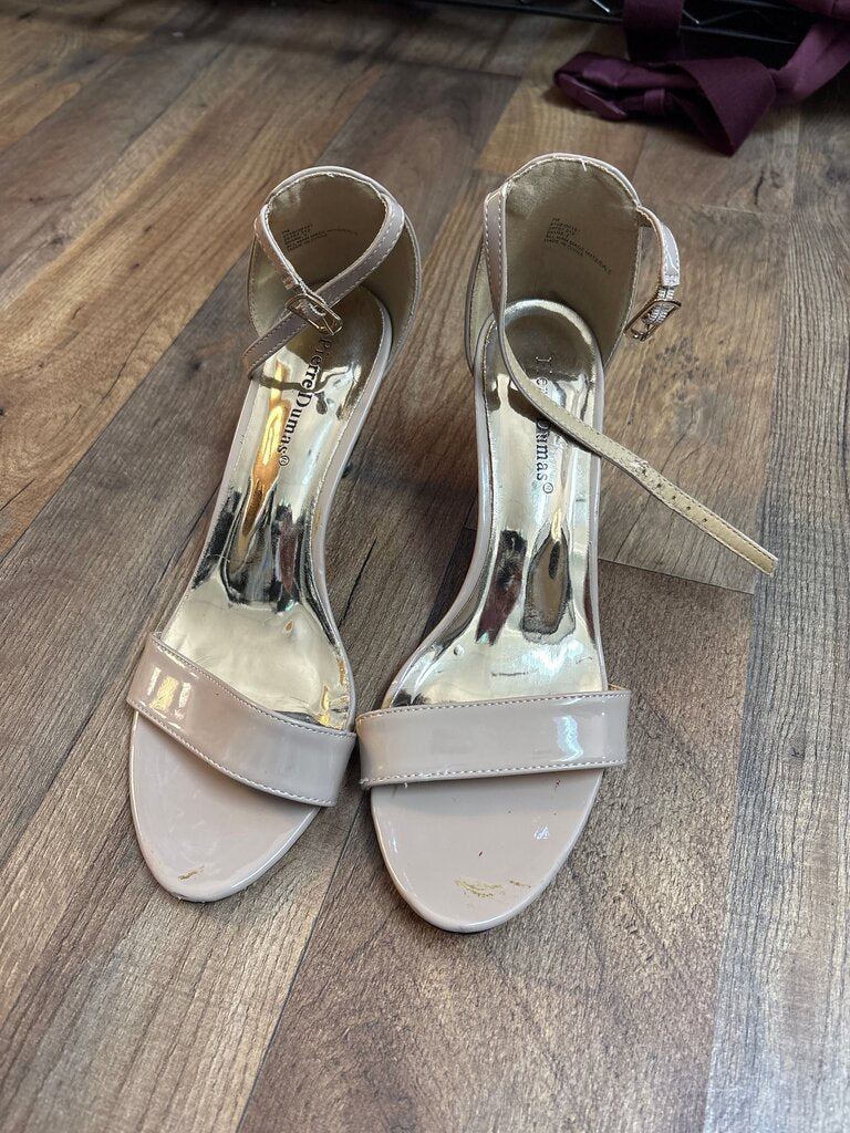 Women's Nude Heeled Sandals