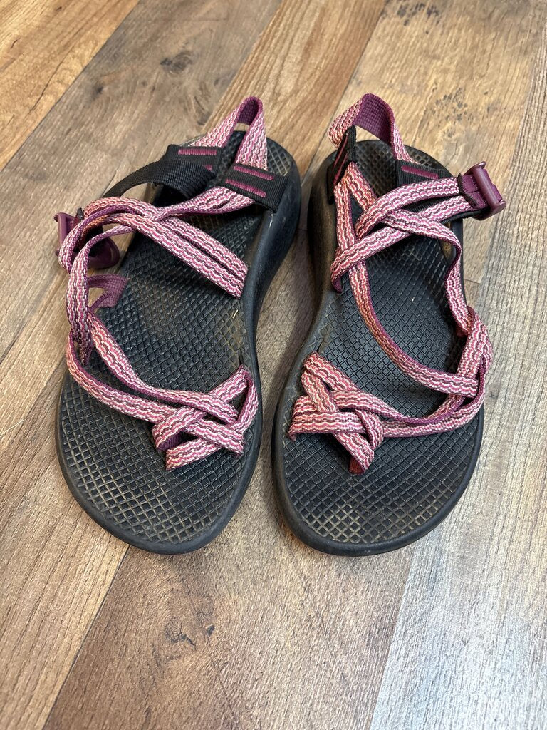 Women’s Pink and Black Sandals