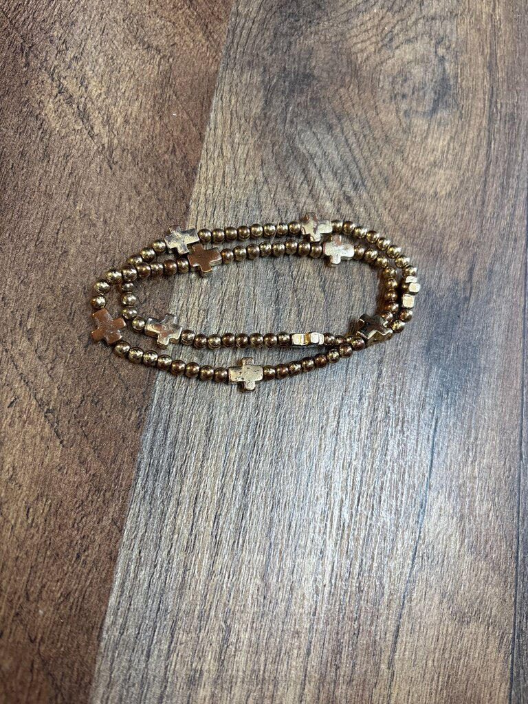 Beaded Cross Bracelet