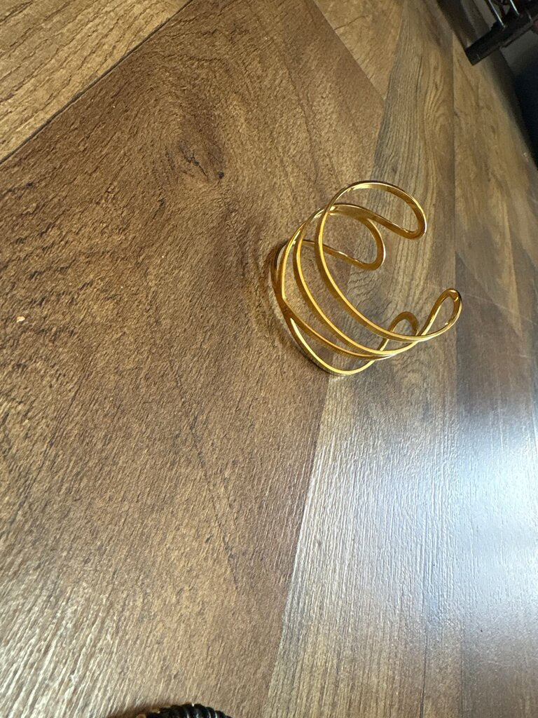 Gold Wire Cuff Bracelet